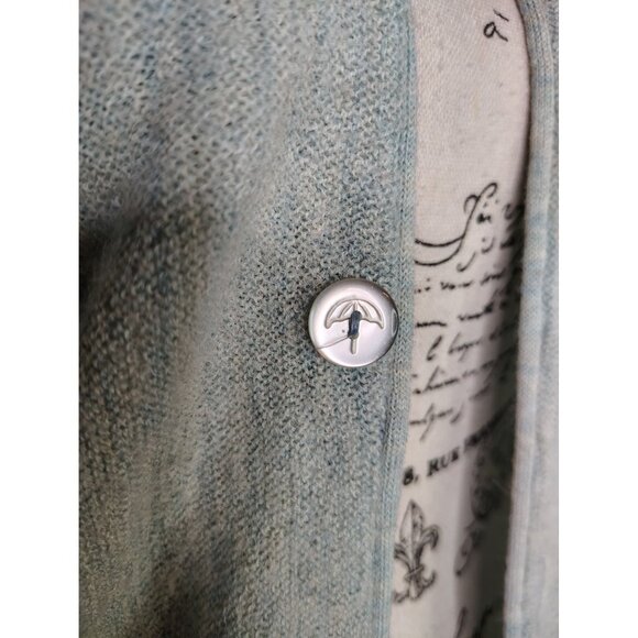 Vintage Robert Bruce Women's Medium Cardigan Light Blue Alpaca Wool Union Made - Picture 5 of 8